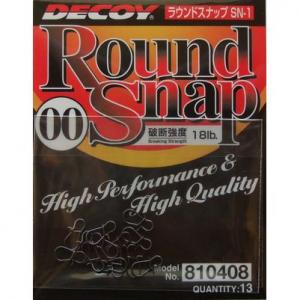 DECOY Round Snap | N°00 - 18lb - Longueur 0.8cm - Sachet de 13