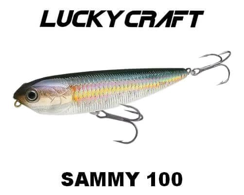 Lucky Craft Sammy 100 Topwater Fishing Lure - 4" Walk-the-Dog Bass Lure With Rattles