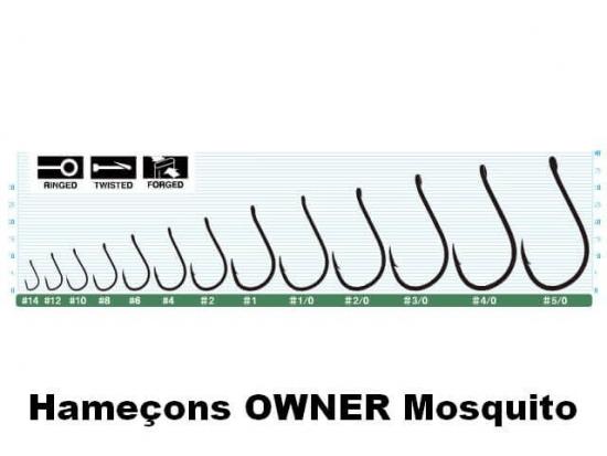 Hamecon OWNER Mosquito - 5177 noir | Hamecons drop shot