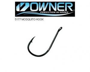 Owner Mosquito Bait Hooks – Size 1, 8-Pack, Black Chrome Super Needle Point (5177-101)