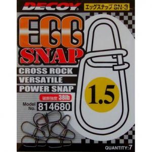 DECOY Egg Snap | N°1.5 - 38lb - Longueur 1.2cm - Sachet de 7